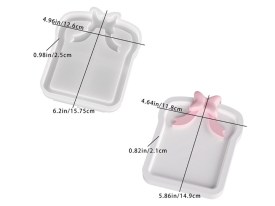 Molde silicona plato rectangular con moño 